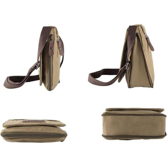 Vintage Canvas Messenger Cross body bag Shoulder bag - Picture 4 of 8